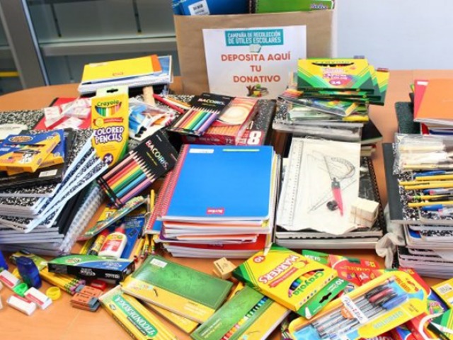 Iniciativa Rotaract: colecta de �tiles escolares